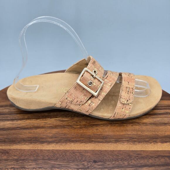 Vionic Shoes Womens 8 Cork Straps Buckle Comfort Arch Support Orthotic Sandals - Picture 1 of 7